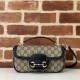 Replica Gucci 815206 Horsebit 1955 Soft small top handle bag Black