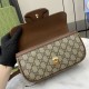 Replica Gucci 815206 Horsebit 1955 Soft small top handle bag Brown