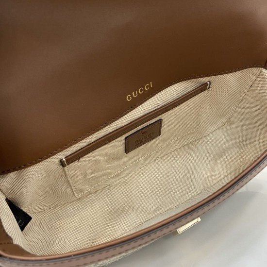 Replica Gucci 815206 Horsebit 1955 Soft small top handle bag Brown