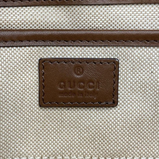 Replica Gucci 815206 Horsebit 1955 Soft small top handle bag Brown