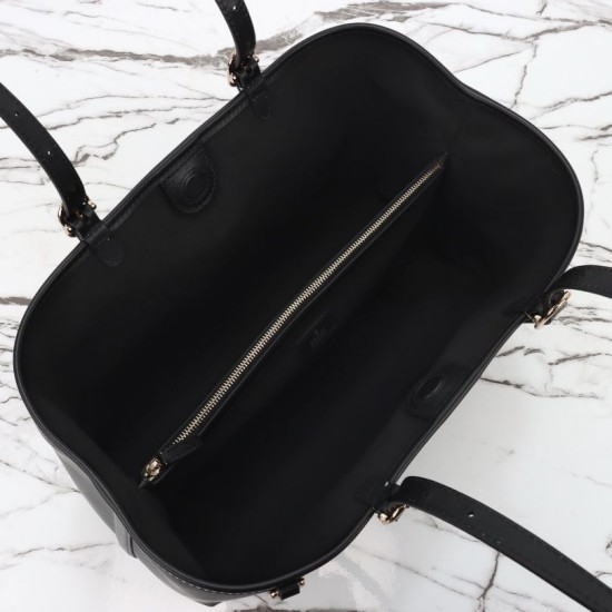 Replica Gucci GG Emblem Medium Tote Bag 815213 Black