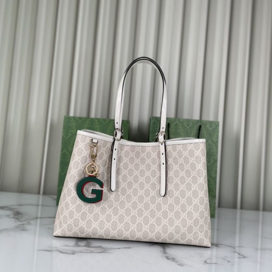Replica Gucci GG Emblem Medium Tote Bag 815213 Beige