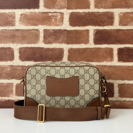 Replica Gucci 821155 GG Emblem small crossbody bag Brown