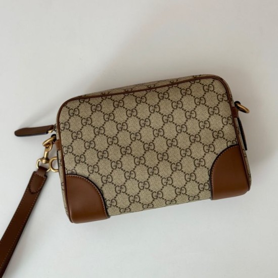 Replica Gucci 821155 GG Emblem small crossbody bag Brown
