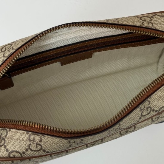 Replica Gucci 821155 GG Emblem small crossbody bag Brown