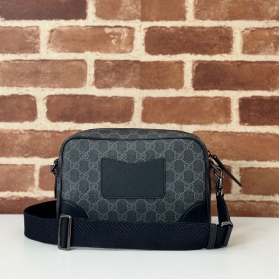 Replica Gucci 821155 GG Emblem small crossbody bag Black