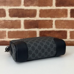 Replica Gucci 821155 GG Emblem small crossbody bag Black