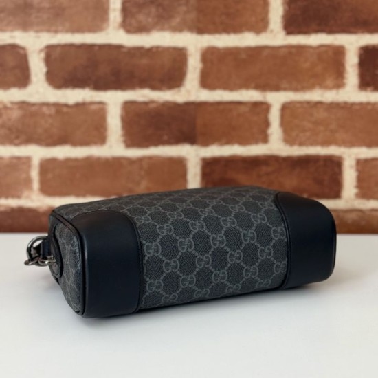 Replica Gucci 821155 GG Emblem small crossbody bag Black
