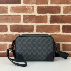 Replica Gucci 821155 GG Emblem small crossbody bag Black