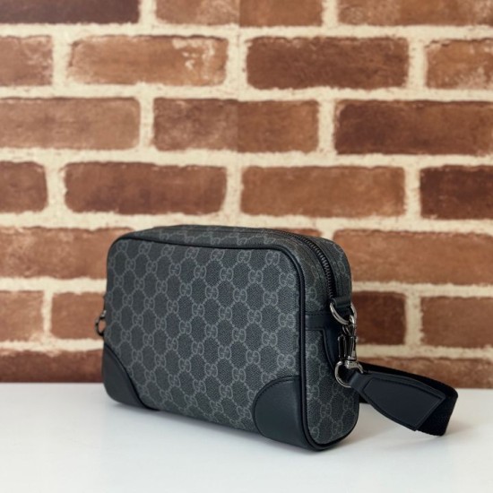 Replica Gucci 821155 GG Emblem small crossbody bag Black