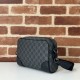 Replica Gucci 821155 GG Emblem small crossbody bag Black