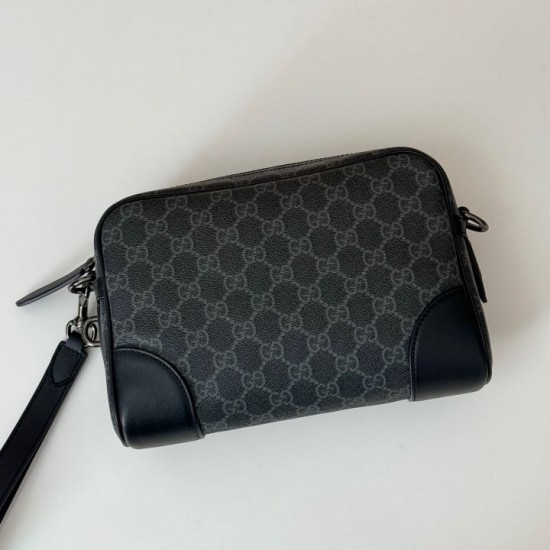 Replica Gucci 821155 GG Emblem small crossbody bag Black