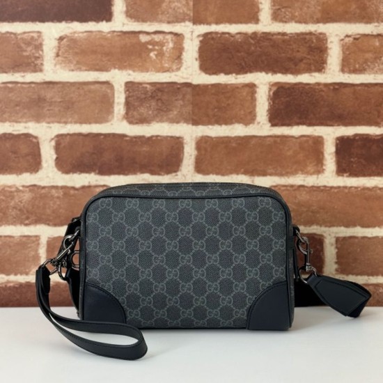 Replica Gucci 821155 GG Emblem small crossbody bag Black
