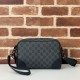 Replica Gucci 821155 GG Emblem small crossbody bag Black
