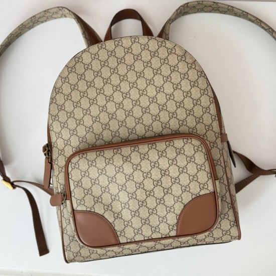 Replica Gucci 821159 GG Emblem medium backpack Brown