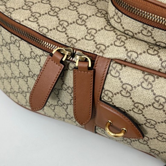 Replica Gucci 821159 GG Emblem medium backpack Brown