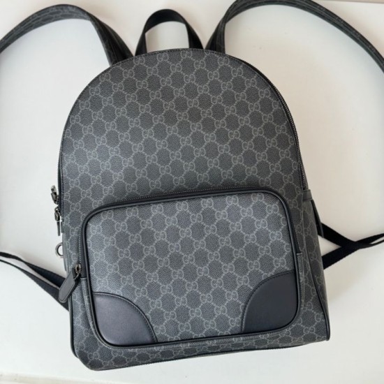 Replica Gucci 821159 GG Emblem medium backpack Black