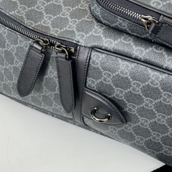 Replica Gucci 821159 GG Emblem medium backpack Black