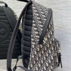 Replica Dior Rider Backpack Dior Oblique Jacquard Beige /Black