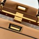 Replica Fendi Mini Iconic Peekaboo Bag Light Brown
