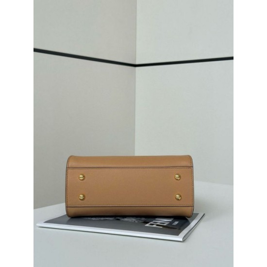 Replica Fendi Mini Iconic Peekaboo Bag Light Brown