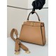 Replica Fendi Mini Iconic Peekaboo Bag Light Brown