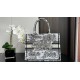 Replica Dior Medium Dior Book Tote Bag Embroidery Toile de Jouy Scotland Motif White/Black Replica Dior Medium Dior Book Tote Bag Embroidery Toile de Jouy Scotland Motif White/Black