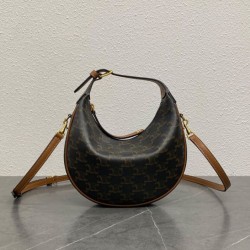 Celine Teen Celine Lulu Best Replica Bag With Logo Print 120722 Coffee Copy