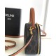 Best Replica Celine Logo Print Half Moon Box Bag 10K642 Coffee