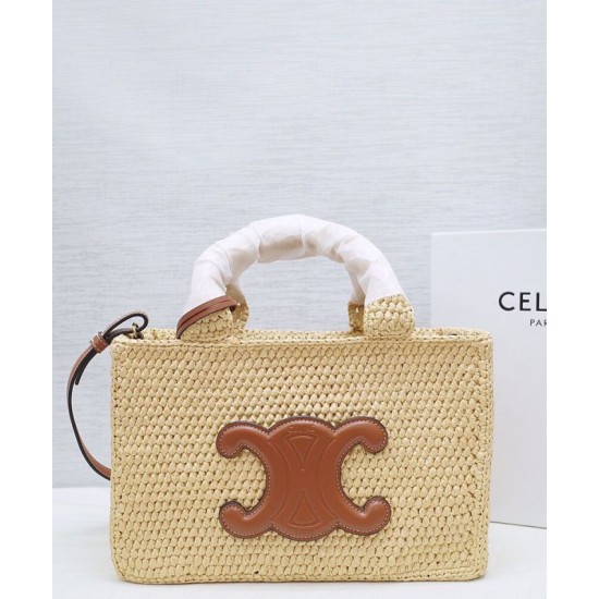 Replica Celine Cabas Thais Small Raffia Bag 116302 Coffee Replica Celine Cabas Thais Small Raffia Bag 116302 Coffee