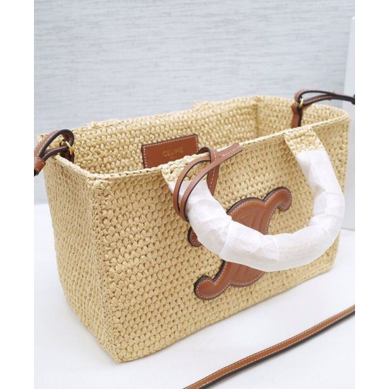 Replica Celine Cabas Thais Small Raffia Bag 116302 Coffee Replica Celine Cabas Thais Small Raffia Bag 116302 Coffee