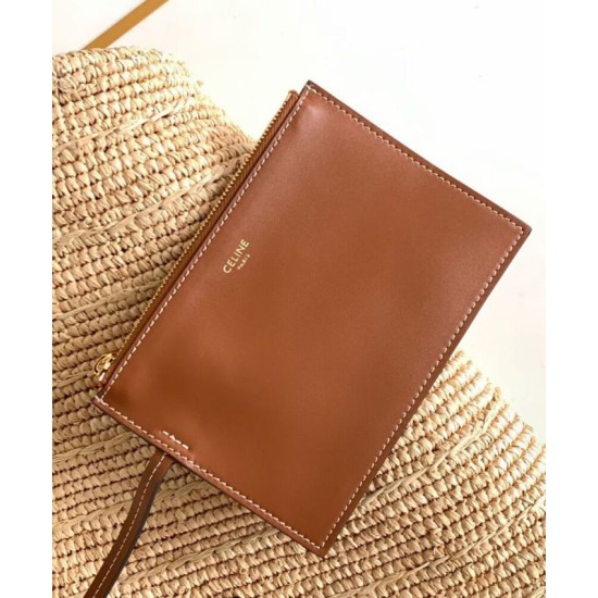 Fake Celine Medium Supple Celine Classic Panier Raffia And Calfskin 114342 Coffee Replica 