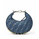 1:1 Best Replica Fendi Denim-Effect Ff Jacquard Mini-Bag 8BS081 Blue Best Replica Fendi Denim-Effect Ff Jacquard Mini-Bag 8BS081 Blue