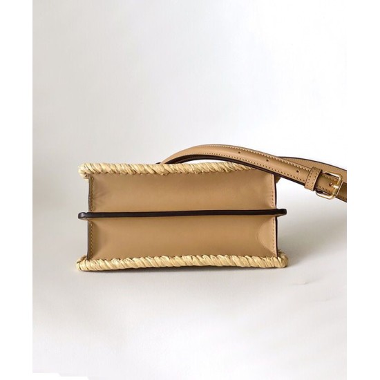 Replica Fendi Peekaboo Sand Leather And Interlaced Fibre Bag 8BN335 Apricot Replica Fendi Peekaboo Sand Leather And Interlaced Fibre Bag 8BN335 Apricot