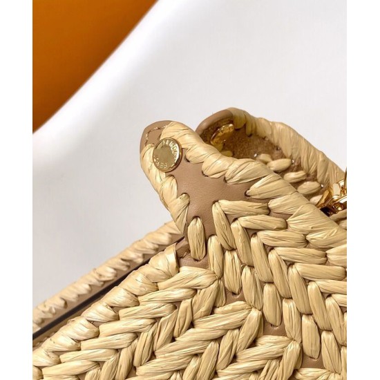 Replica Fendi Peekaboo Sand Leather And Interlaced Fibre Bag 8BN335 Apricot Replica Fendi Peekaboo Sand Leather And Interlaced Fibre Bag 8BN335 Apricot