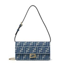 Best Replica Fendi Baguette Wallet On Chain 8M0498 Blue
