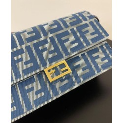 Best Replica Fendi Baguette Wallet On Chain 8M0498 Blue
