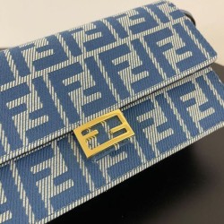 Best Replica Fendi Baguette Wallet On Chain 8M0498 Blue