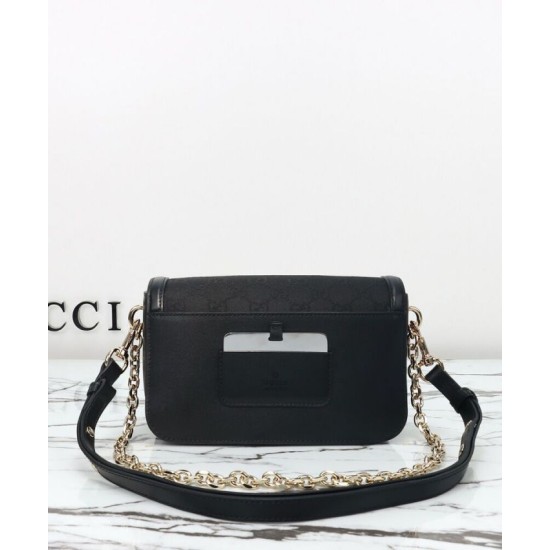 Fake Gucci Go Small Replica Gucci Shoulder Bag 826761 Black Fake Gucci Go Small Replica Gucci Shoulder Bag 826761 Black