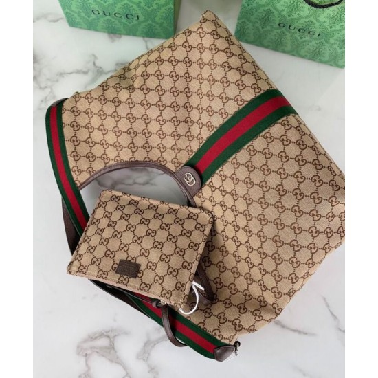 Fake Gucci Giglio Large Best Replica Tote Bag 853971 Coffee/Blue Fake Gucci Giglio Large Best Replica Tote Bag 853971 Coffee/Blue
