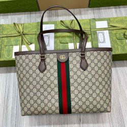 AAA Replica Gucci Ophidia Large Tote Bag 631685 Dark Coffee