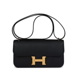Best Replica Hermes Constance Elan Long Clutch Etoupe Epsom Bag Black Fake