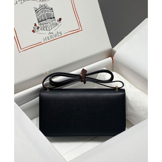 Best Replica Hermes Constance Elan Long Clutch Etoupe Epsom Bag Black Fake