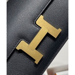 Best Replica Hermes Constance Elan Long Clutch Etoupe Epsom Bag Black Fake