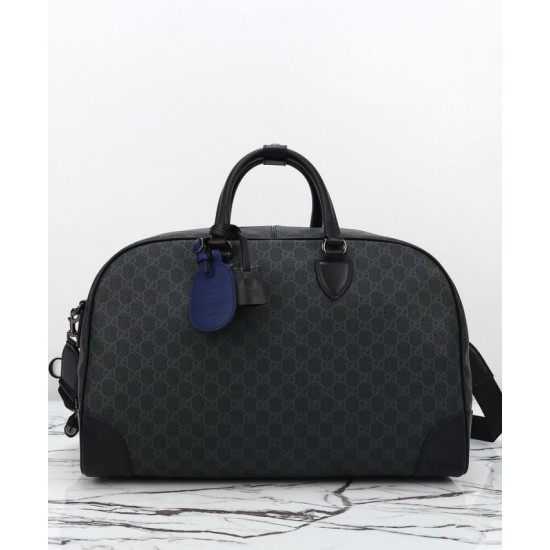 Fake Gucci GG Emblem Large Replica Gucci Duffle Bag 821158 Black Fake Gucci GG Emblem Large Replica Gucci Duffle Bag 821158 Black