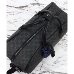 Fake Gucci GG Emblem Large Replica Gucci Duffle Bag 821158 Black