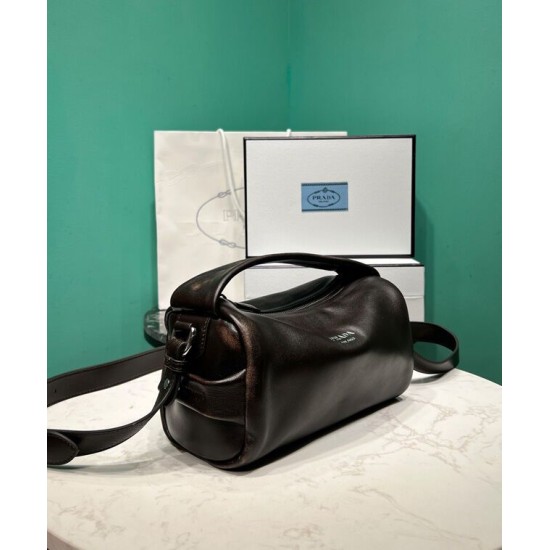 Fake Prada Nappa Shoulder Bag 2VH188 Dark Coffee Replica Fake Prada Nappa Shoulder Bag 2VH188 Dark Coffee Replica