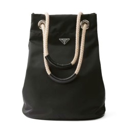 Replica Prada Mariner Medium Re-Nylon tote Bag 2VG133 Black/Coffee