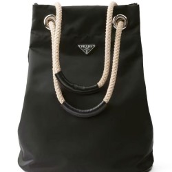 Replica Prada Mariner Medium Re-Nylon tote Bag 2VG133 Black/Coffee