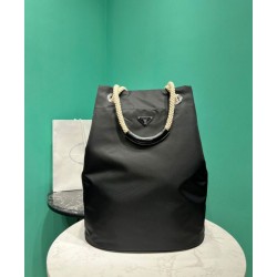 Replica Prada Mariner Medium Re-Nylon tote Bag 2VG133 Black/Coffee Replica Prada Mariner Medium Re-Nylon tote Bag 2VG133 Black/Coffee
